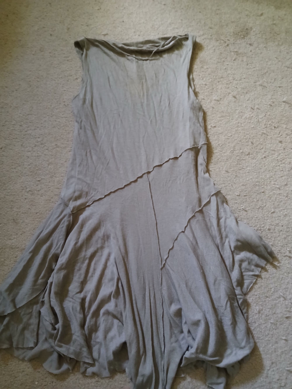 Free People Womens Asymatrical Tunic Top In Spanish Moss - Picture 7 of 8